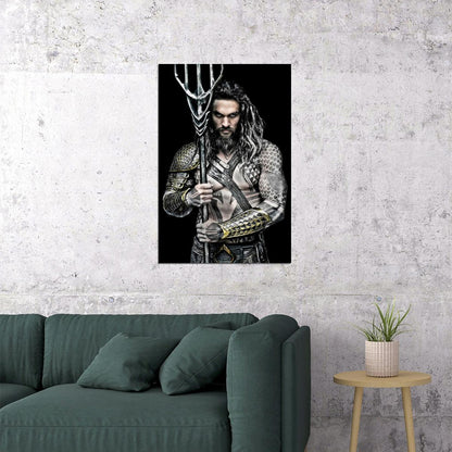 Jason Momoa Long-Haired Look Photo Print Hollywood Celebrity Poster Handsome Man Wall Art Hot Male Actor Aesthetic Decor for Bedroom Living Room - xonomax