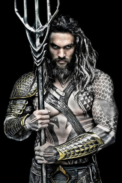Jason Momoa Long-Haired Look Photo Print Hollywood Celebrity Poster Handsome Man Wall Art Hot Male Actor Aesthetic Decor for Bedroom Living Room - xonomax
