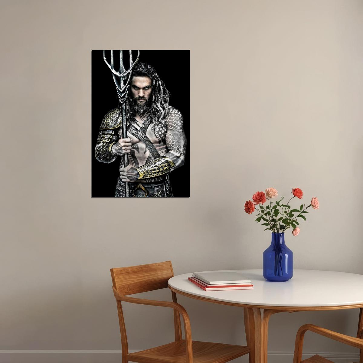 Jason Momoa Long-Haired Look Photo Print Hollywood Celebrity Poster Handsome Man Wall Art Hot Male Actor Aesthetic Decor for Bedroom Living Room - xonomax