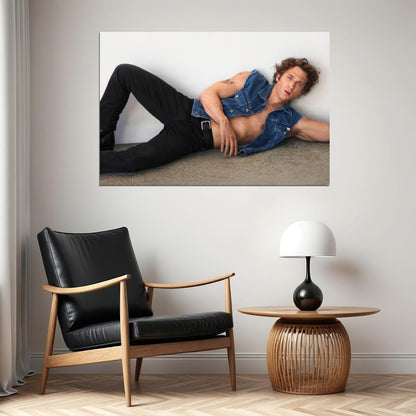 Jeremy Allen White Relaxed Denim Look Photo Print Hollywood Celebrity Poster Handsome Man Wall Art Hot Male Actor Aesthetic Decor for Bedroom Office