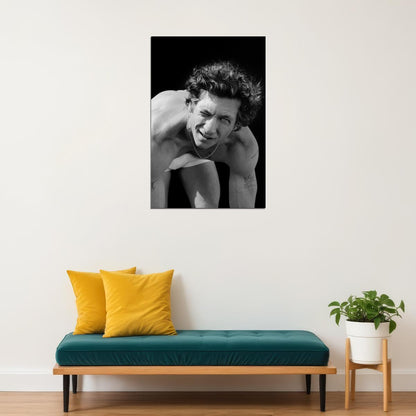Jeremy Allen White Black and White Smiling Photo Print Hollywood Celebrity Poster Handsome Man Wall Art Hot Male Actor Aesthetic Decor for Bedroom