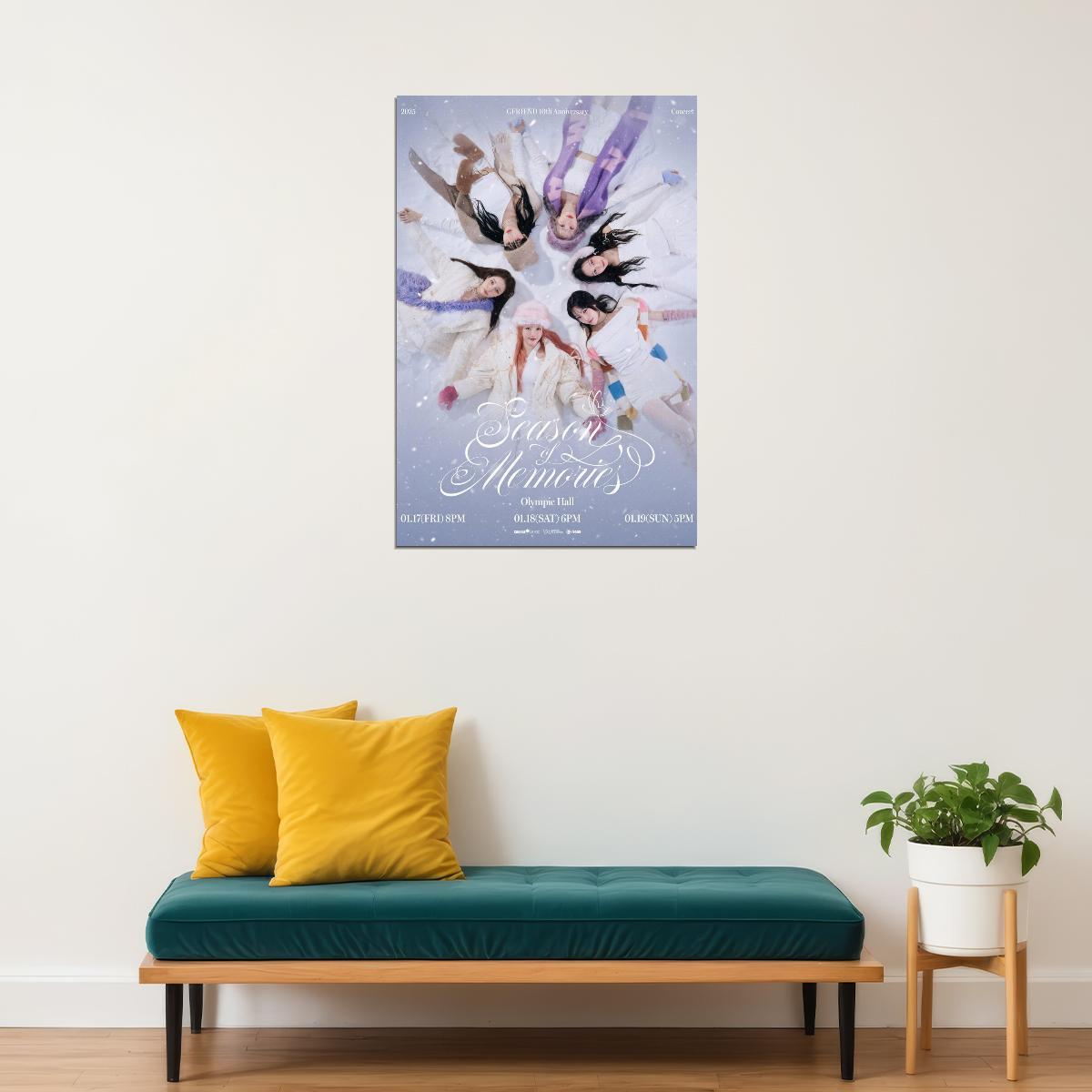 Gfriend Poster Season Of Memories Concert Concept Photo Print K-Pop Home Decor For Living Room Aesthetic Kpop Female Girl Group - xonomax