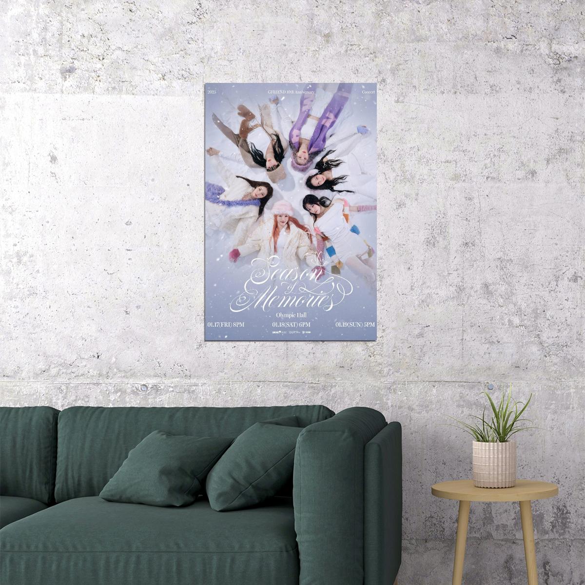 Gfriend Poster Season Of Memories Concert Concept Photo Print K-Pop Home Decor For Living Room Aesthetic Kpop Female Girl Group - xonomax