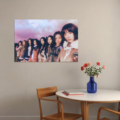 Hearts2hearts Poster The Chase Album Concept Photo Print K-Pop Home Decor For Living Room Aesthetic Kpop Female Girl Group - xonomax