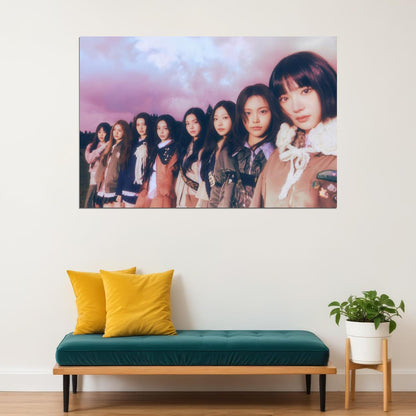 Hearts2hearts Poster The Chase Album Concept Photo Print K-Pop Home Decor For Living Room Aesthetic Kpop Female Girl Group - xonomax