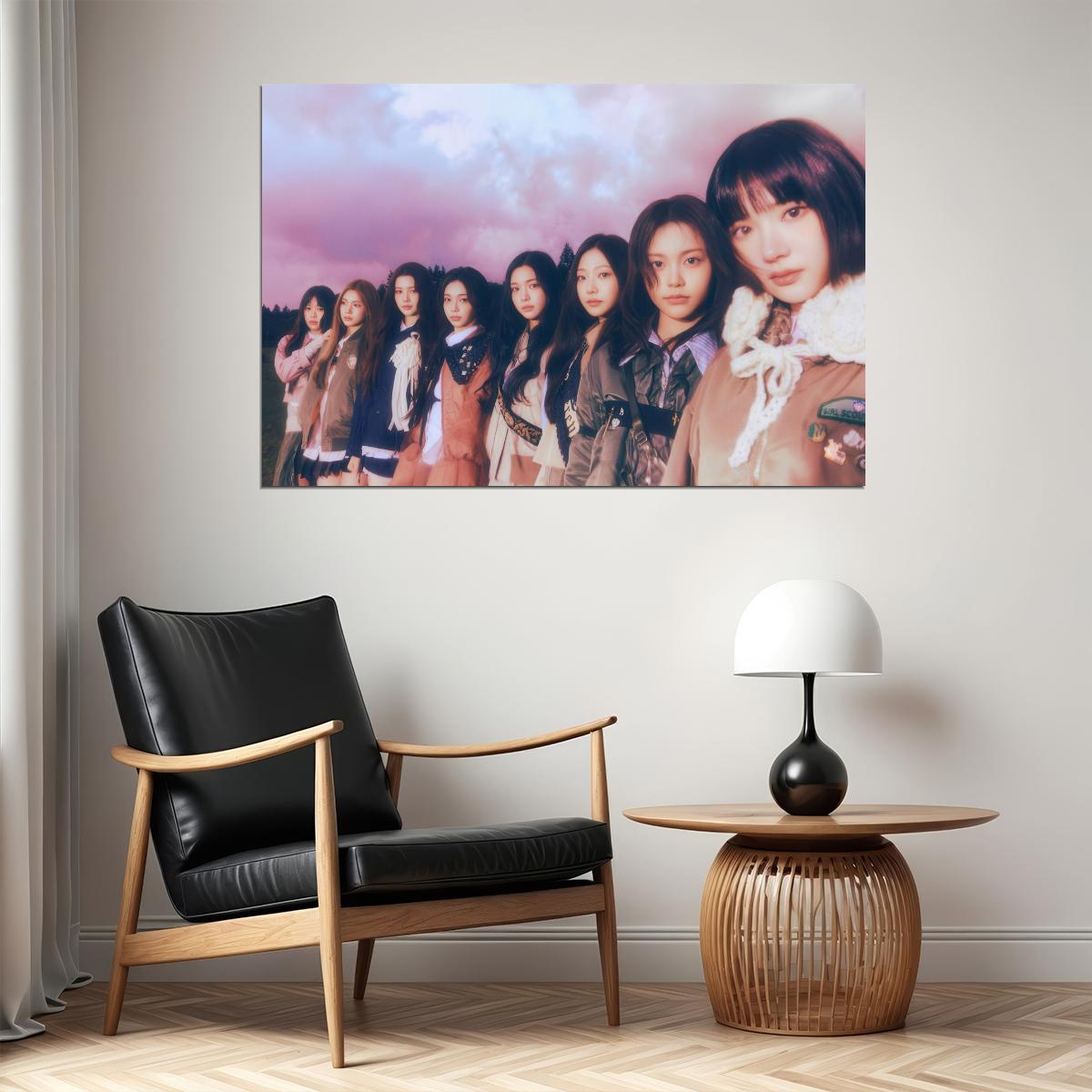 Hearts2hearts Poster The Chase Album Concept Photo Print K-Pop Home Decor For Living Room Aesthetic Kpop Female Girl Group - xonomax