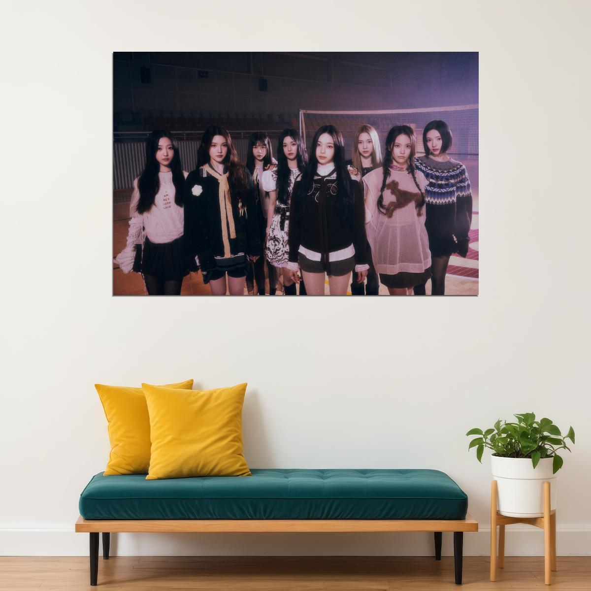 Hearts2hearts Poster The Chase Album Concept Photo Print K-Pop Home Decor For Living Room Aesthetic Kpop Female Girl Group - xonomax