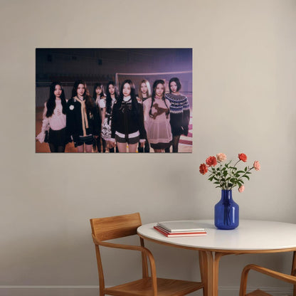 Hearts2hearts Poster The Chase Album Concept Photo Print K-Pop Home Decor For Living Room Aesthetic Kpop Female Girl Group - xonomax