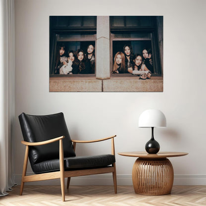 Hearts2hearts Poster The Chase Album Concept Photo Print K-Pop Home Decor For Living Room Aesthetic Kpop Female Girl Group - xonomax