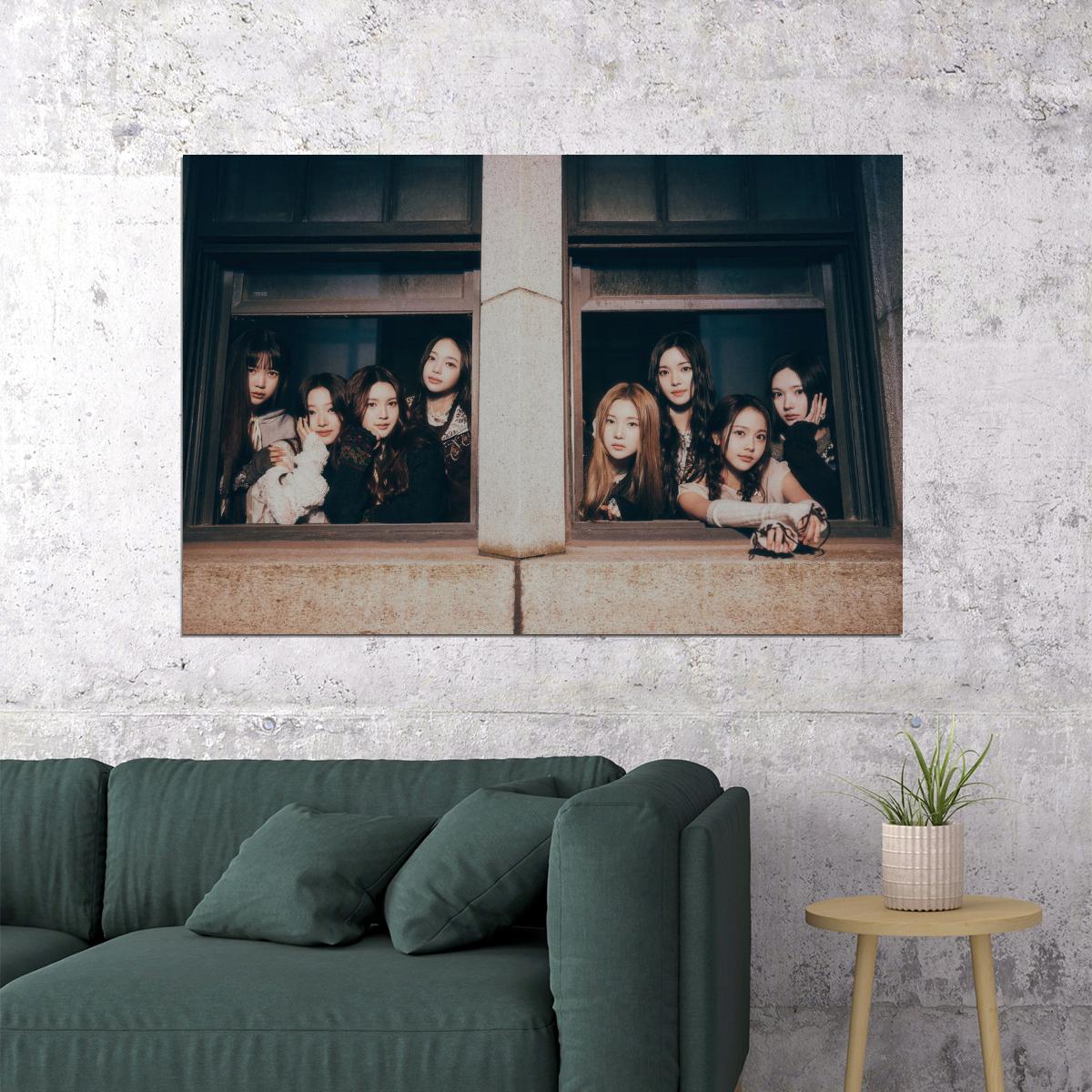 Hearts2hearts Poster The Chase Album Concept Photo Print K-Pop Home Decor For Living Room Aesthetic Kpop Female Girl Group - xonomax
