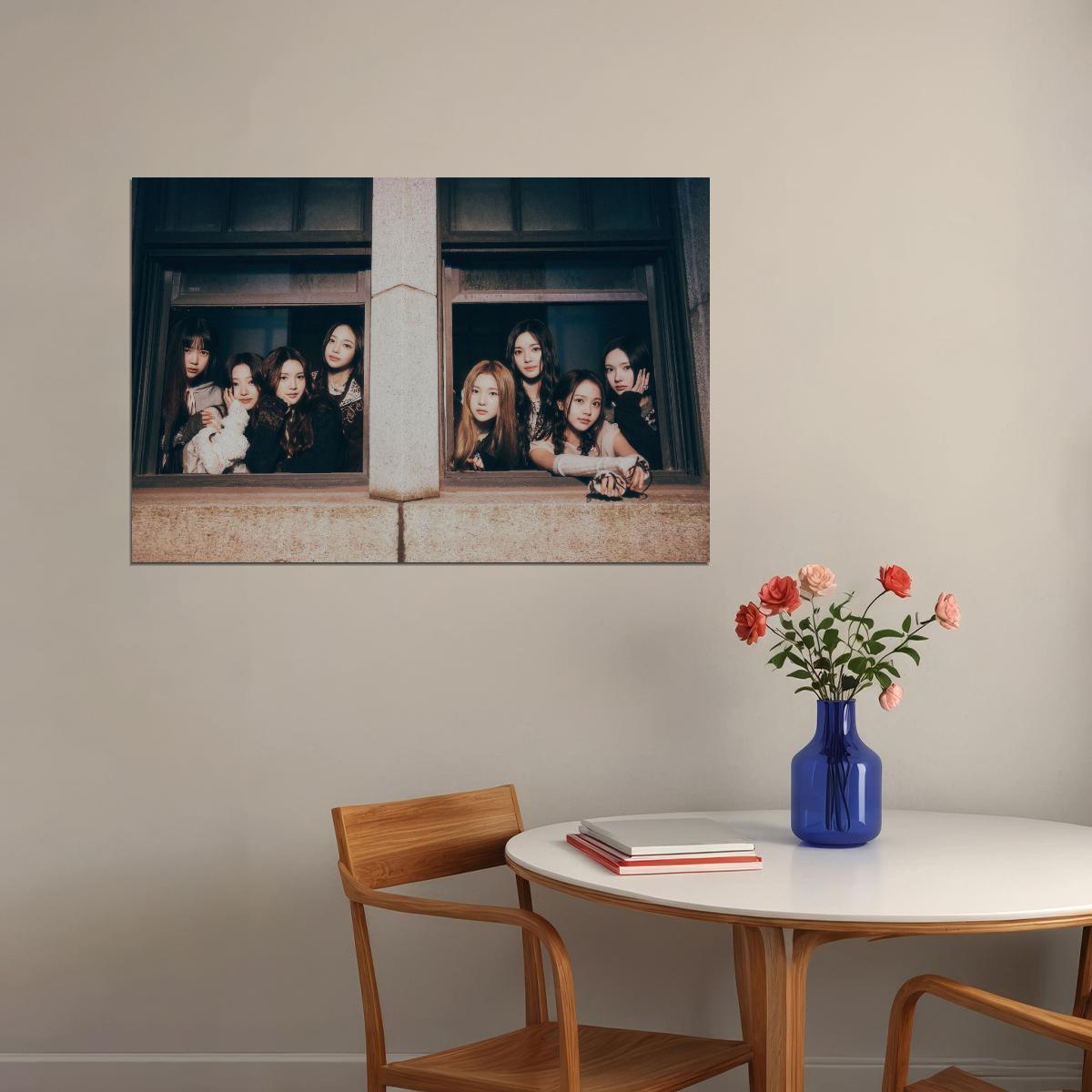 Hearts2hearts Poster The Chase Album Concept Photo Print K-Pop Home Decor For Living Room Aesthetic Kpop Female Girl Group - xonomax