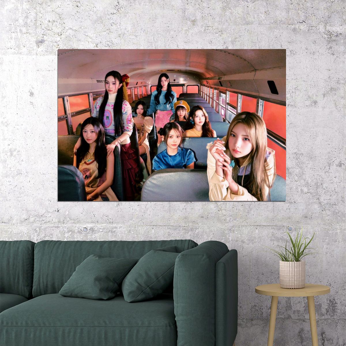 Hearts2hearts Poster The Chase Album Concept Photo Print K-Pop Home Decor For Living Room Aesthetic Kpop Female Girl Group - xonomax