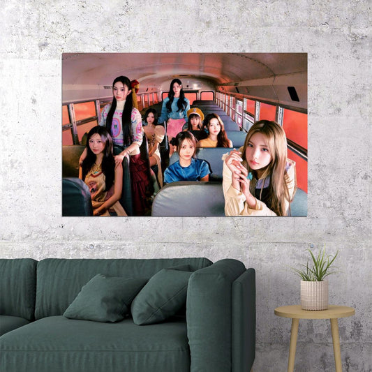 Hearts2hearts Poster The Chase Album Concept Photo Print K-Pop Home Decor For Living Room Aesthetic Kpop Female Girl Group - xonomax