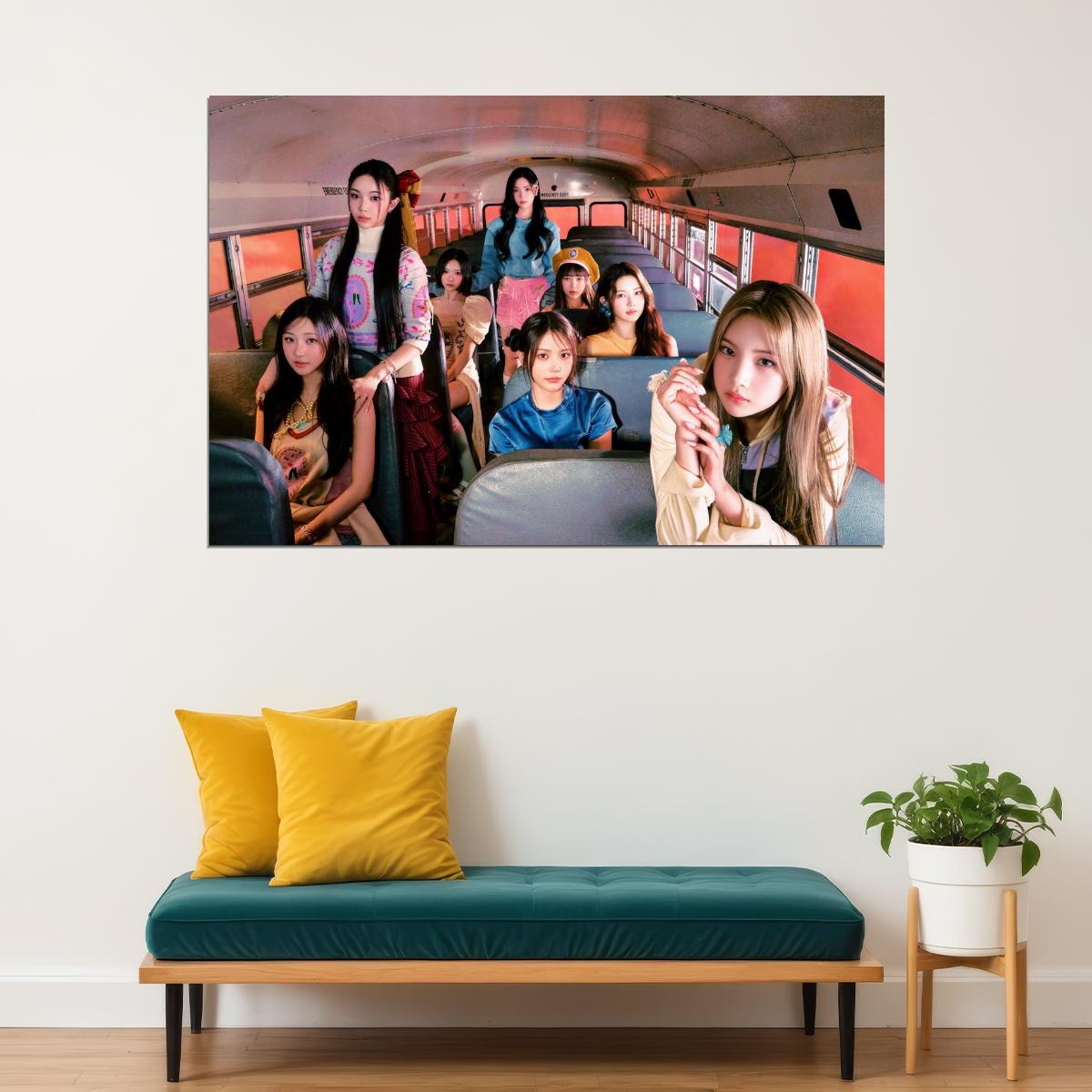 Hearts2hearts Poster The Chase Album Concept Photo Print K-Pop Home Decor For Living Room Aesthetic Kpop Female Girl Group - xonomax