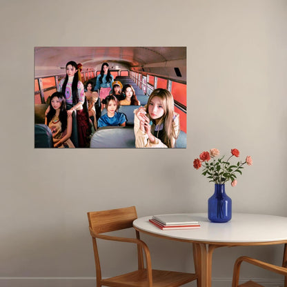 Hearts2hearts Poster The Chase Album Concept Photo Print K-Pop Home Decor For Living Room Aesthetic Kpop Female Girl Group - xonomax