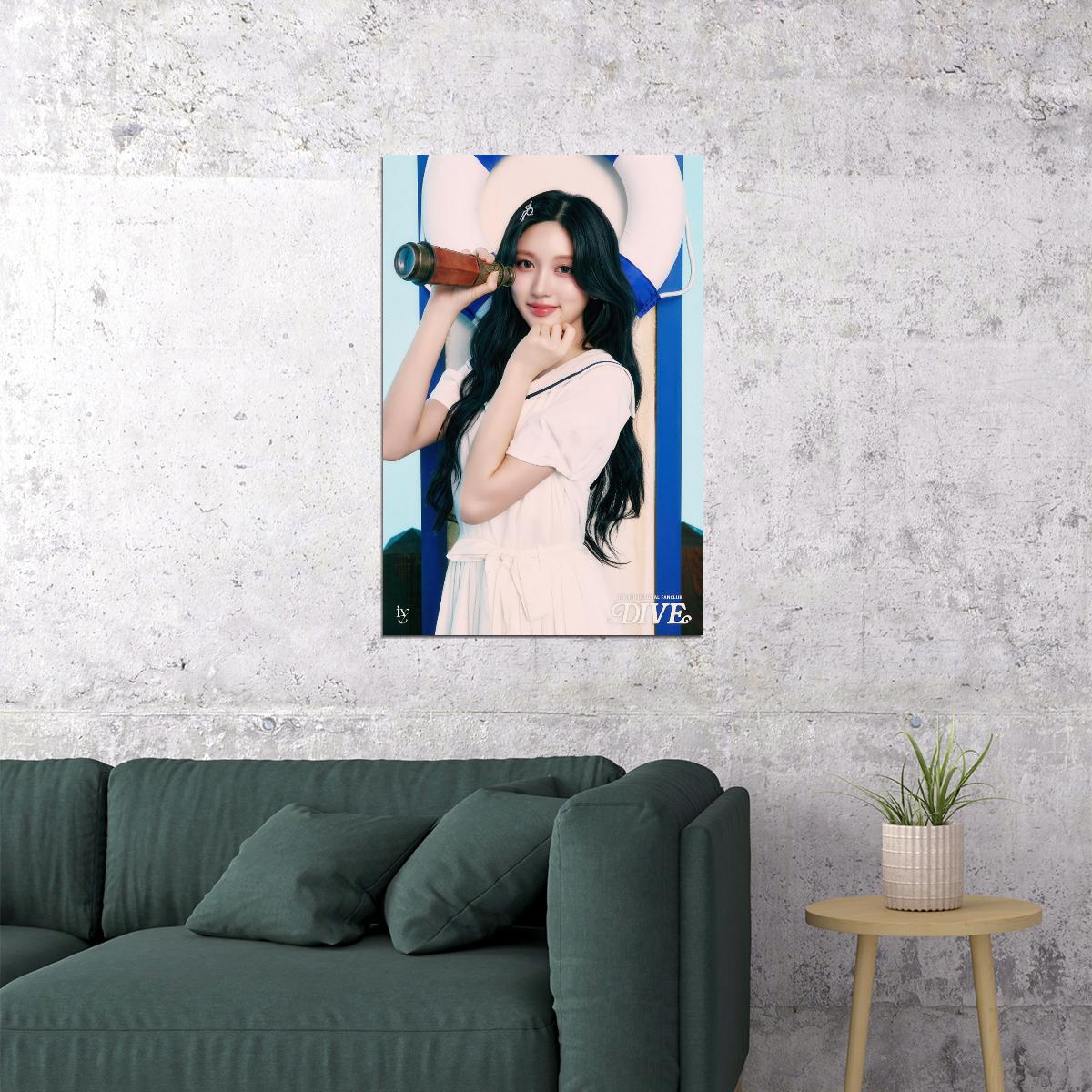 Ive Gaeul Poster 4th Fanclub Dive Into Ive Concept Photo Print K-Pop Home Decor For Living Room Aesthetic Kpop Female Girl Group - xonomax