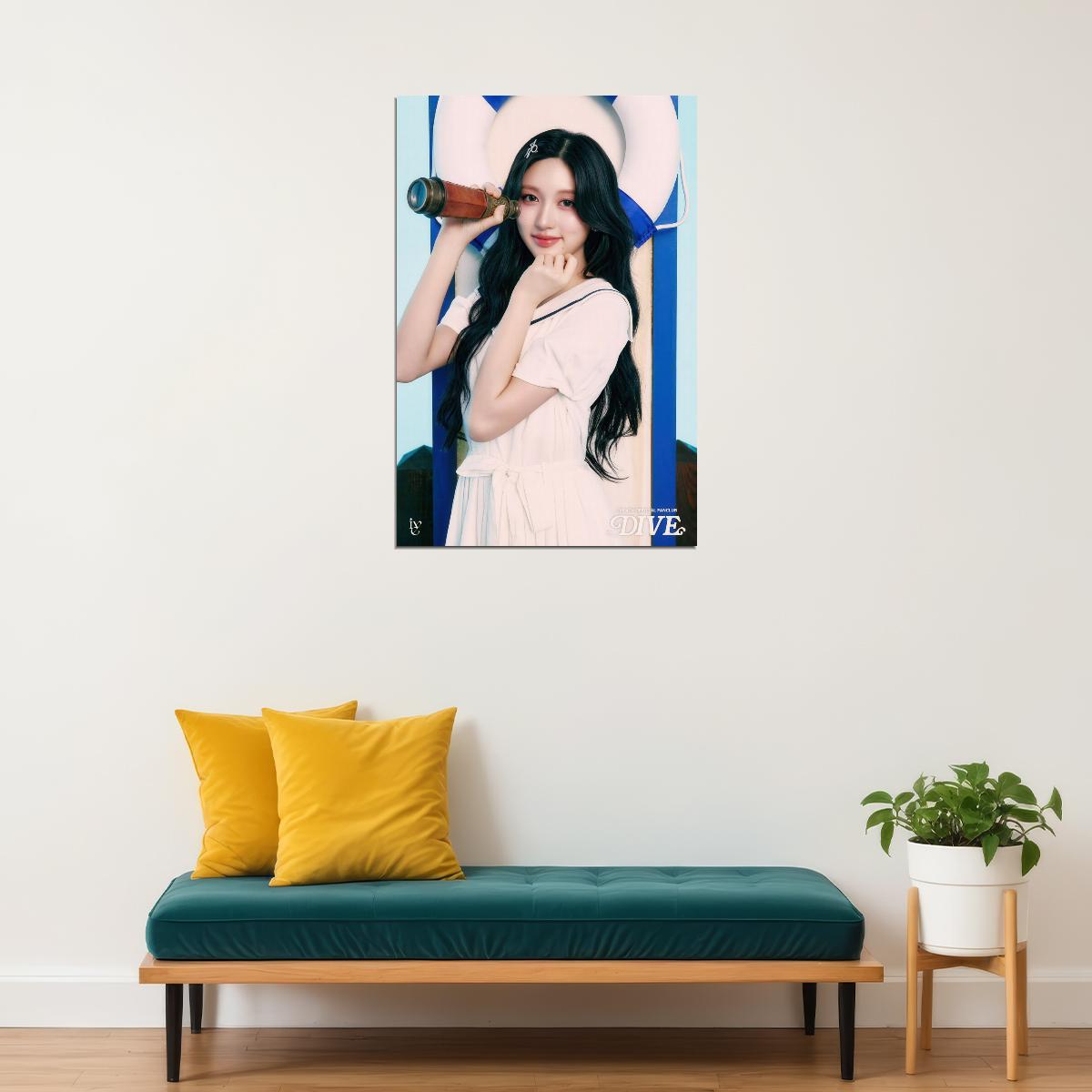 Ive Gaeul Poster 4th Fanclub Dive Into Ive Concept Photo Print K-Pop Home Decor For Living Room Aesthetic Kpop Female Girl Group - xonomax