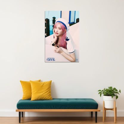 Ive Leeseo Poster 4th Fanclub Dive Into Ive Concept Photo Print K-Pop Home Decor For Living Room Aesthetic Kpop Female Girl Group - xonomax