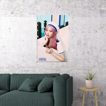 Ive Leeseo Poster 4th Fanclub Dive Into Ive Concept Photo Print K-Pop Home Decor For Living Room Aesthetic Kpop Female Girl Group - xonomax