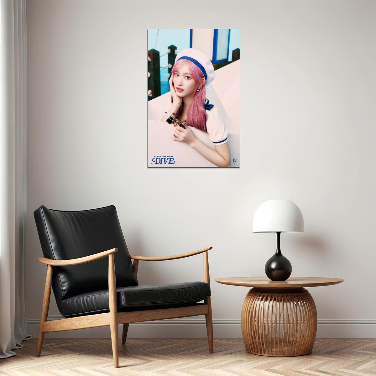 Ive Leeseo Poster 4th Fanclub Dive Into Ive Concept Photo Print K-Pop Home Decor For Living Room Aesthetic Kpop Female Girl Group - xonomax