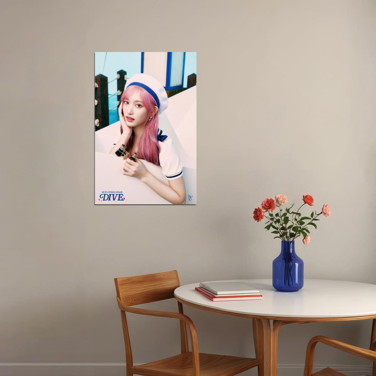 Ive Leeseo Poster 4th Fanclub Dive Into Ive Concept Photo Print K-Pop Home Decor For Living Room Aesthetic Kpop Female Girl Group - xonomax