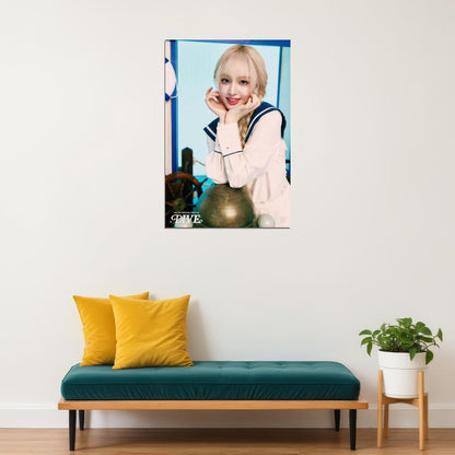 Ive Liz Poster 4th Fanclub Dive Into Ive Concept Photo Print K-Pop Home Decor For Living Room Aesthetic Kpop Female Girl Group - xonomax