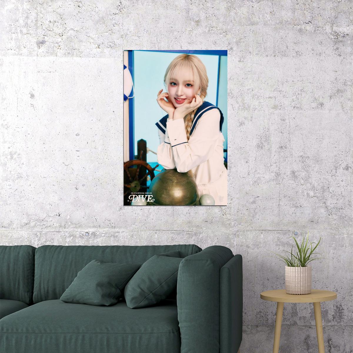 Ive Liz Poster 4th Fanclub Dive Into Ive Concept Photo Print K-Pop Home Decor For Living Room Aesthetic Kpop Female Girl Group - xonomax