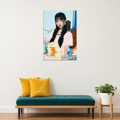 Ive Rei Poster 4th Fanclub Dive Into Ive Concept Photo Print K-Pop Home Decor For Living Room Aesthetic Kpop Female Girl Group - xonomax