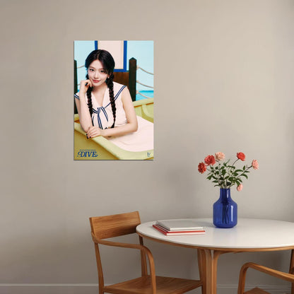 Ive Anyujin Poster 4th Fanclub Dive Into Ive Concept Photo Print K-Pop Home Decor For Living Room Aesthetic Kpop Female Girl Group - xonomax