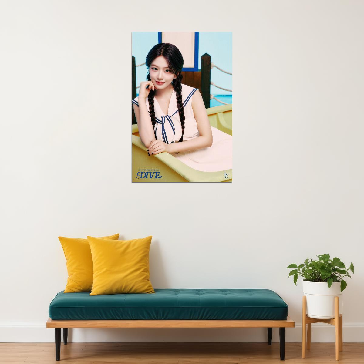Ive Anyujin Poster 4th Fanclub Dive Into Ive Concept Photo Print K-Pop Home Decor For Living Room Aesthetic Kpop Female Girl Group - xonomax