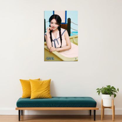 Ive Anyujin Poster 4th Fanclub Dive Into Ive Concept Photo Print K-Pop Home Decor For Living Room Aesthetic Kpop Female Girl Group - xonomax