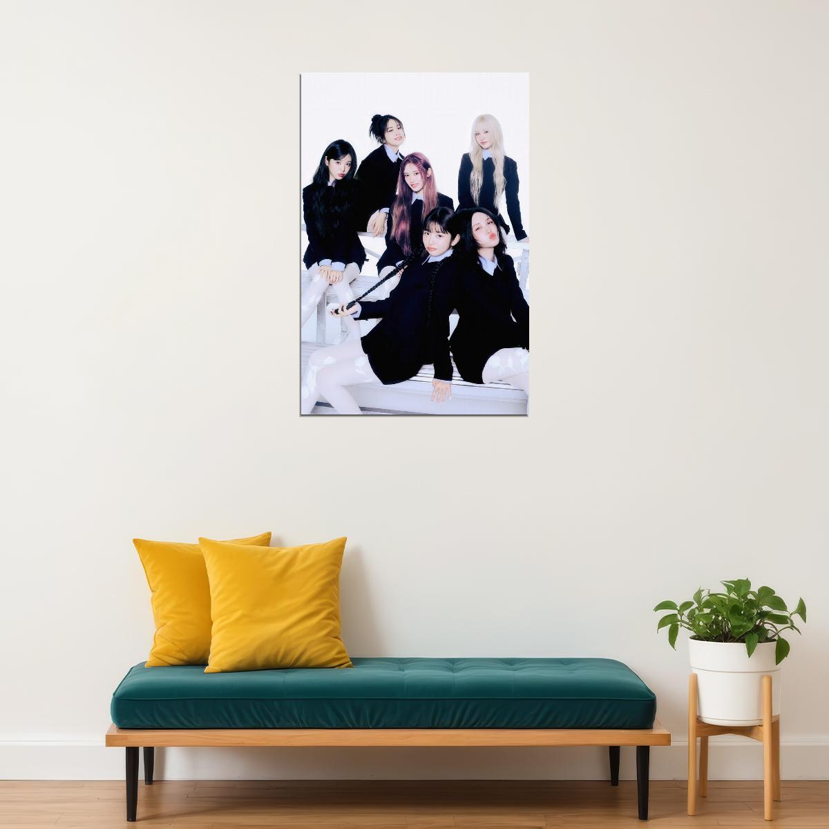 Ive Group Poster Empathy Album Concept Photo Print K-Pop Home Decor For Living Room Aesthetic Kpop Female Girl Group - xonomax