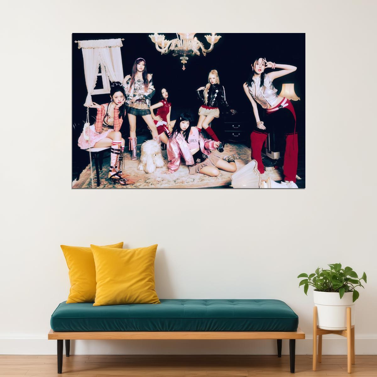 Ive Poster Empathy Album Concept Photo Print K-Pop Home Decor For Living Room Aesthetic Kpop Female Girl Group - xonomax