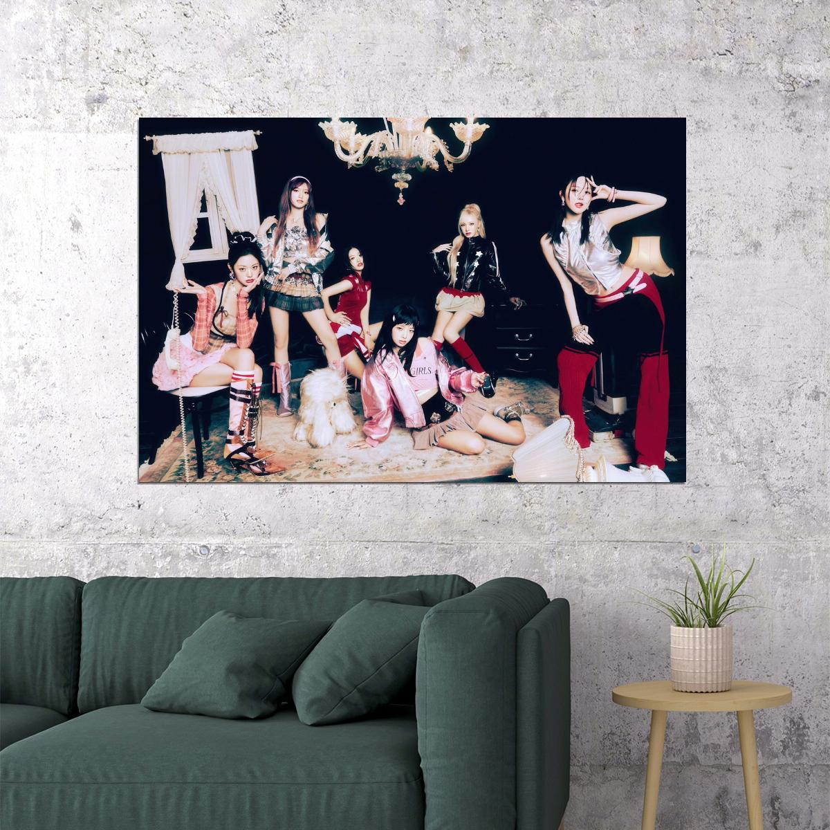 Ive Poster Empathy Album Concept Photo Print K-Pop Home Decor For Living Room Aesthetic Kpop Female Girl Group - xonomax