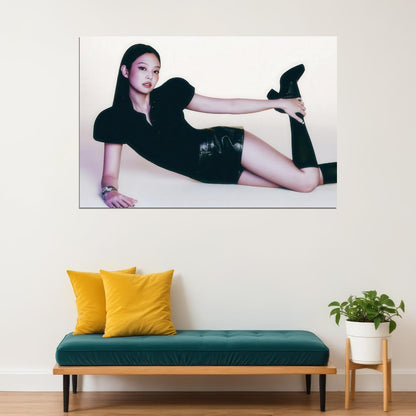 Blackpink Jennie Poster Fashion Photo Print K-Pop Home Decor For Living Room Aesthetic Kpop Female Girl Group - xonomax