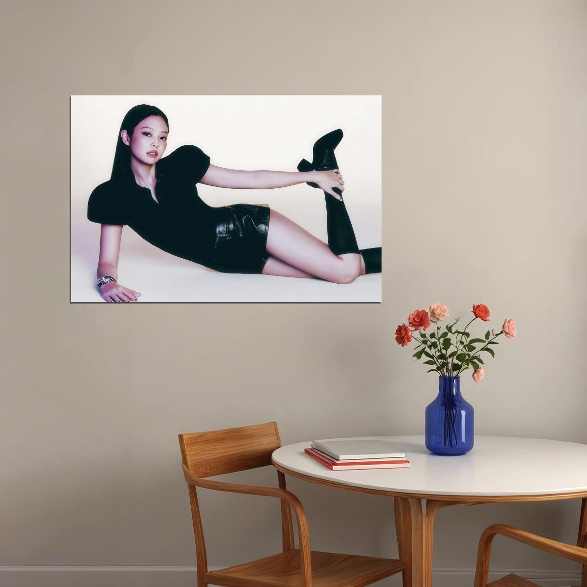 Blackpink Jennie Poster Fashion Photo Print K-Pop Home Decor For Living Room Aesthetic Kpop Female Girl Group - xonomax