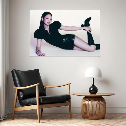 Blackpink Jennie Poster Fashion Photo Print K-Pop Home Decor For Living Room Aesthetic Kpop Female Girl Group - xonomax