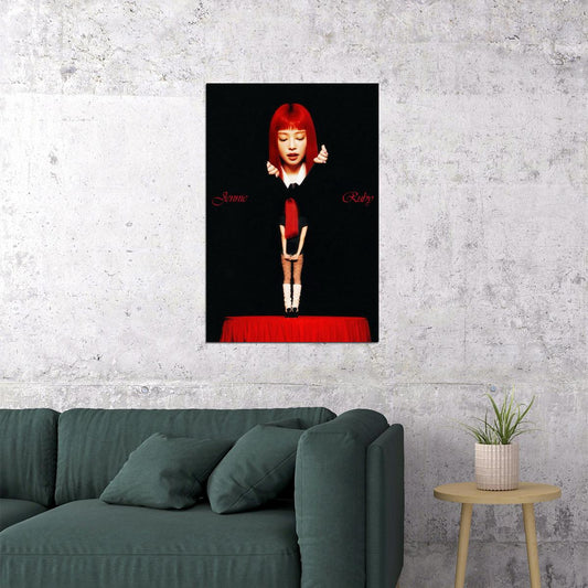 Blackpink Jennie Poster Ruby Album Concept Photo Print K-Pop Home Decor For Living Room Aesthetic Kpop Female Girl Group - xonomax