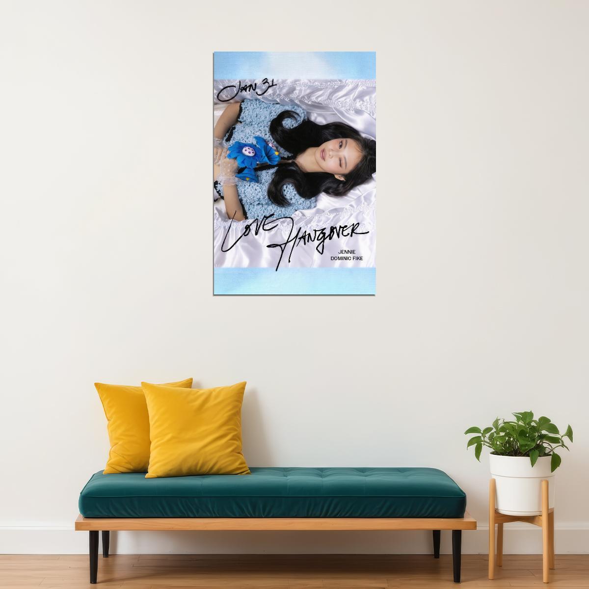Blackpink Jennie Love Hangover Poster Concept Photo Print K-Pop Home Decor For Living Room Aesthetic Kpop Female Girl Group - xonomax