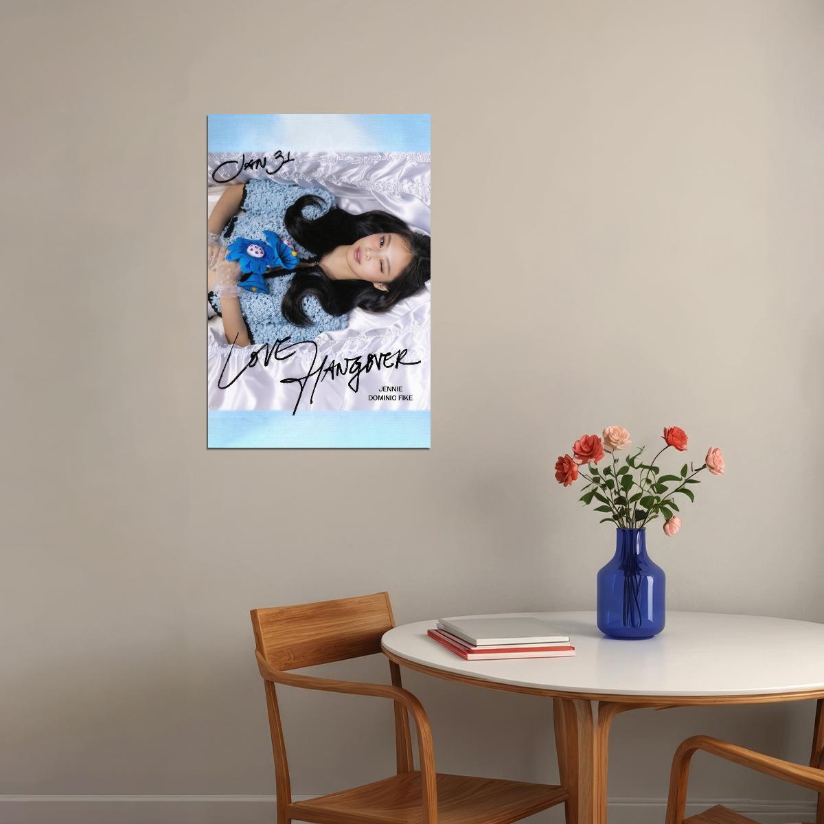 Blackpink Jennie Love Hangover Poster Concept Photo Print K-Pop Home Decor For Living Room Aesthetic Kpop Female Girl Group - xonomax
