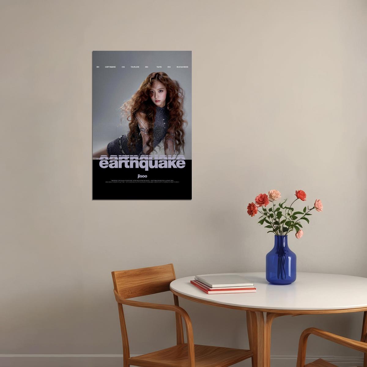 Blackpink Jisoo Earthquake Poster Concept Photo Print K-Pop Home Decor For Living Room Aesthetic Kpop Female Girl Group - xonomax