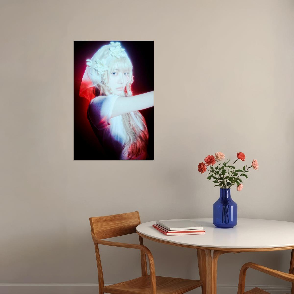 Le Sserafim Hong Eunchae Poster Hot Album Bleached Aura Concept Photo Print K-Pop Home Decor For Living Room Aesthetic Kpop Female Girl Group - xonomax