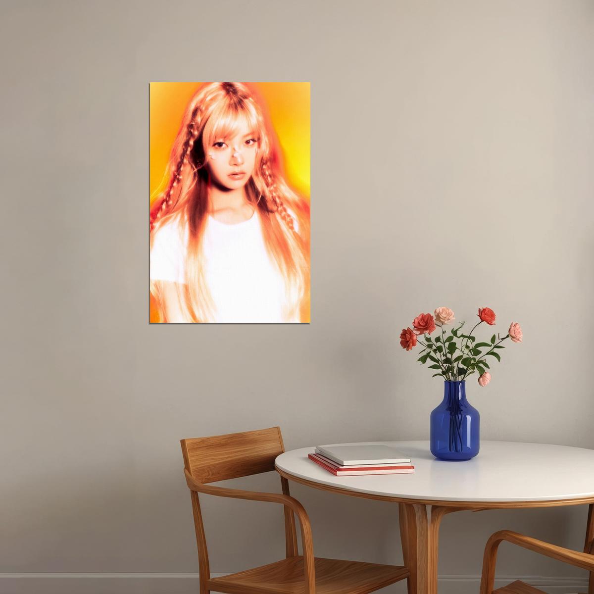 Le Sserafim Hong Eunchae Poster Hot Album Bleached Aura Concept Photo Print K-Pop Home Decor For Living Room Aesthetic Kpop Female Girl Group - xonomax