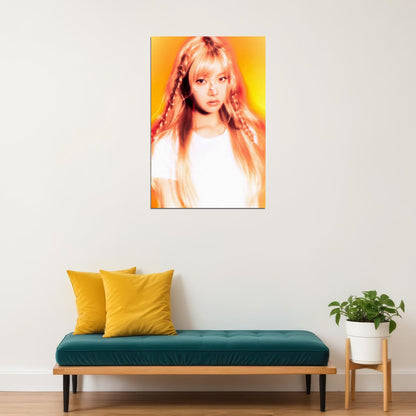 Le Sserafim Hong Eunchae Poster Hot Album Bleached Aura Concept Photo Print K-Pop Home Decor For Living Room Aesthetic Kpop Female Girl Group - xonomax