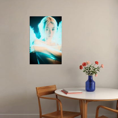 Le Sserafim Huh Yunjin Poster Hot Album Concept Photo Bleached Aura Print K-Pop Home Decor For Living Room Aesthetic Kpop Female Girl Group - xonomax