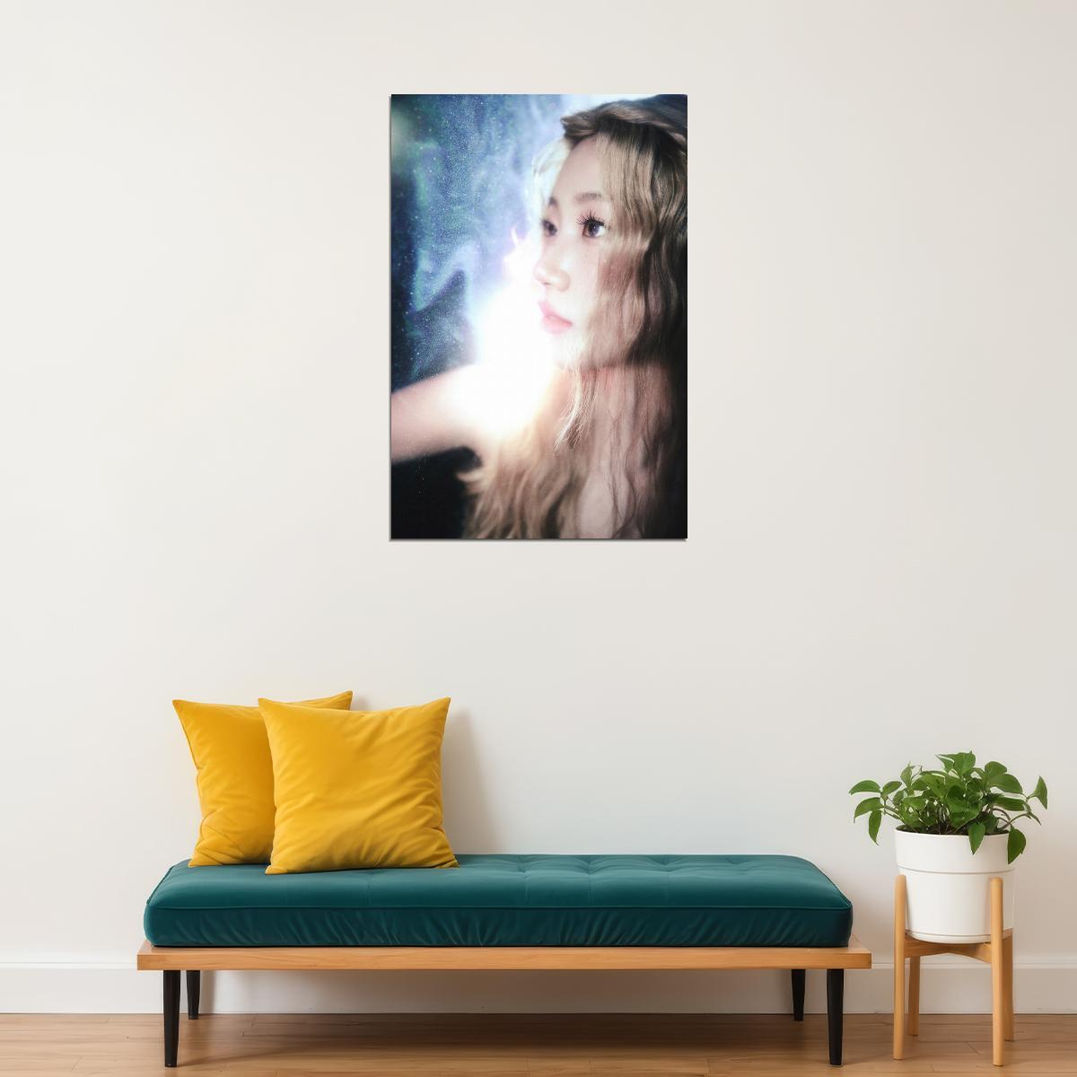 Le Sserafim Kazuha Poster Hot Album Bleached Aura Concept Photo Print K-Pop Home Decor For Living Room Aesthetic Kpop Female Girl Group - xonomax