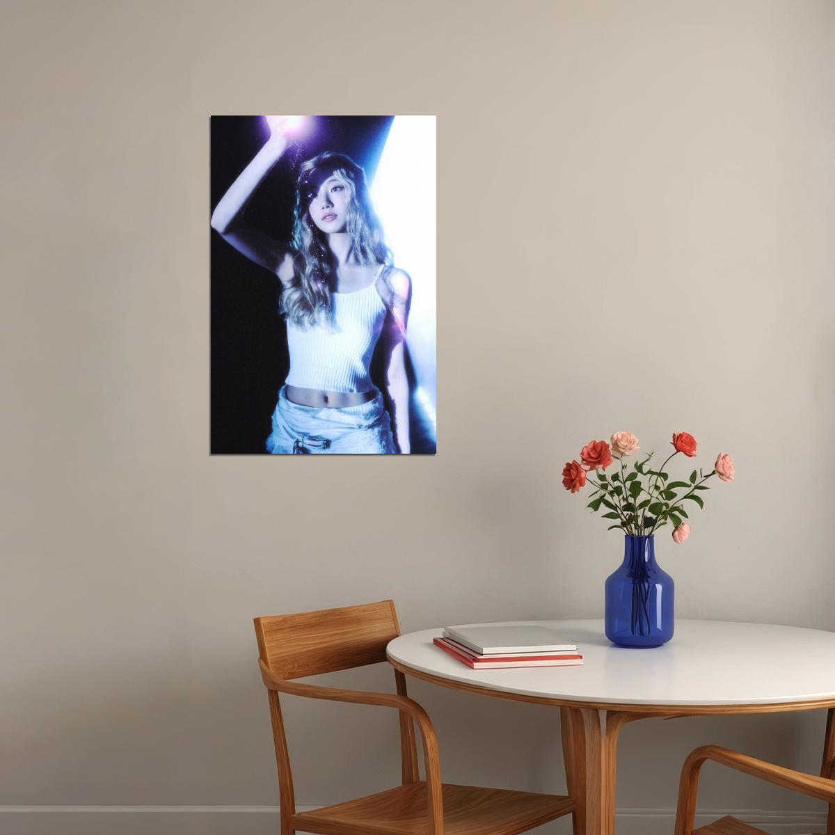 Le Sserafim Kazuha Poster Hot Album Bleached Aura Concept Photo Print K-Pop Home Decor For Living Room Aesthetic Kpop Female Girl Group - xonomax