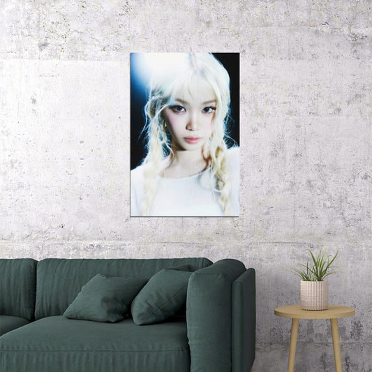 Le Sserafim Kim Chaewon Poster Hot Album Bleached Aura Concept Photo Print K-Pop Home Decor For Living Room Aesthetic Kpop Female Girl Group - xonomax