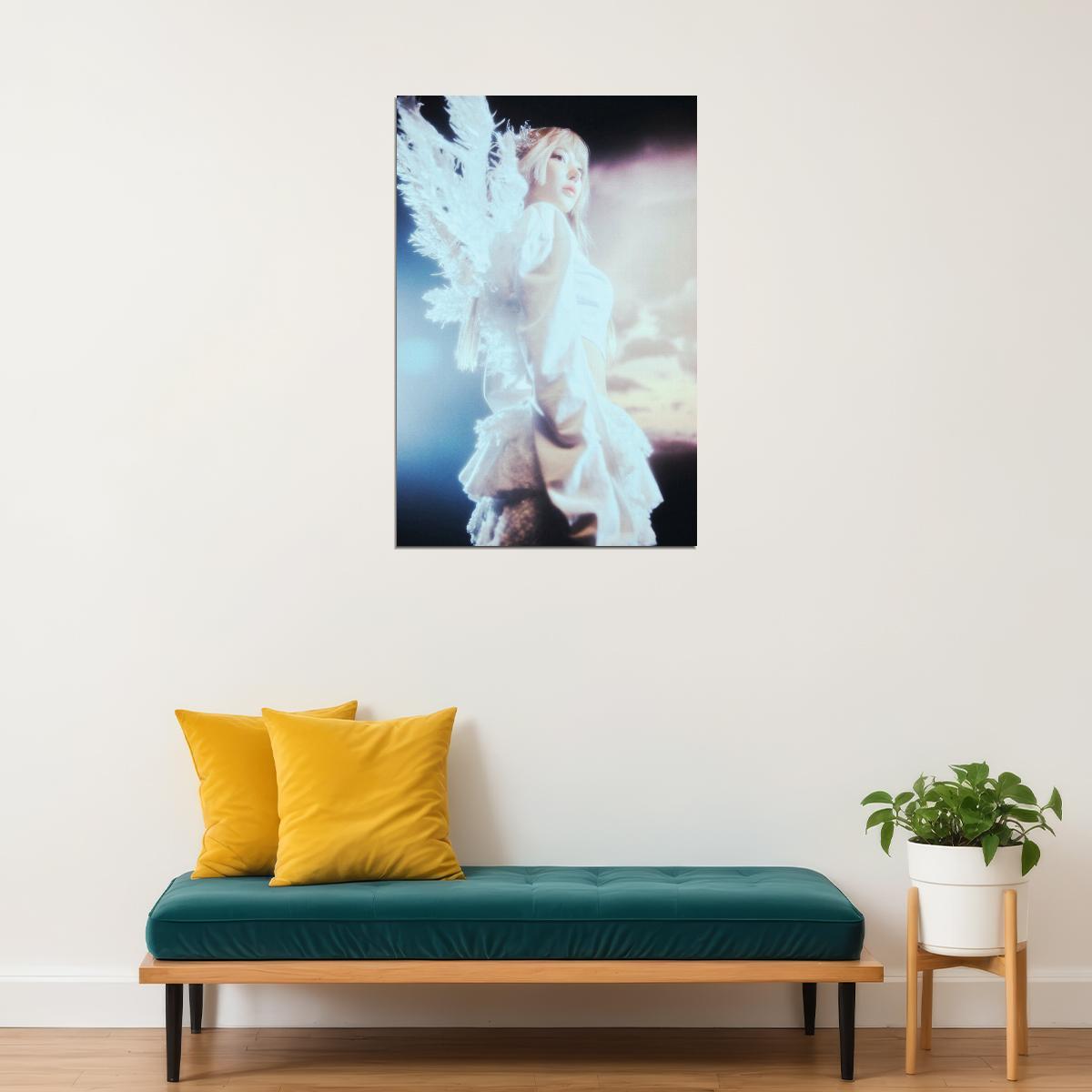 Le Sserafim Sakura Poster Hot Album Bleached Aura Concept Photo Print K-Pop Home Decor For Living Room Aesthetic Kpop Female Girl Group - xonomax