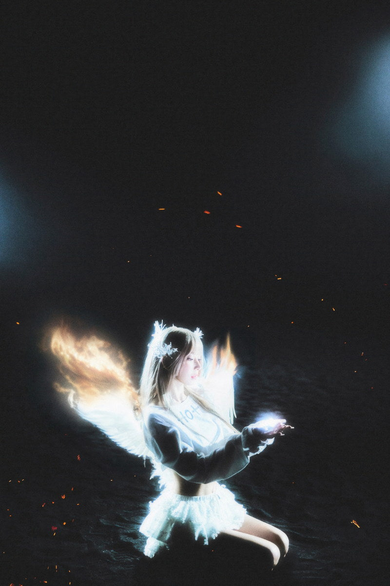 Le Sserafim Sakura Poster Hot Album Bleached Aura Concept Photo Print K-Pop Home Decor For Living Room Aesthetic Kpop Female Girl Group - xonomax